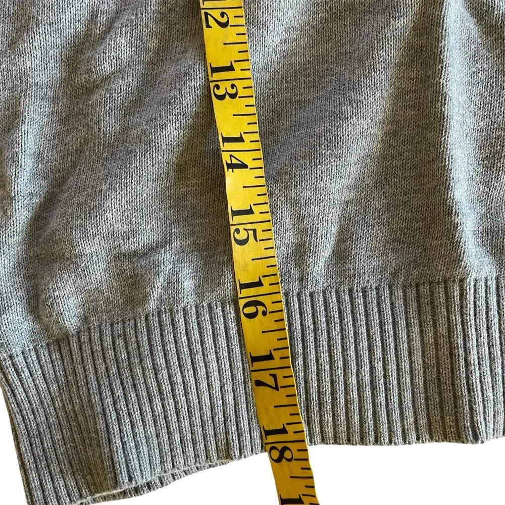 The Children's Place Gray V-Neck Sweater Boys‎ Size 5/6 Lightweight Cotton